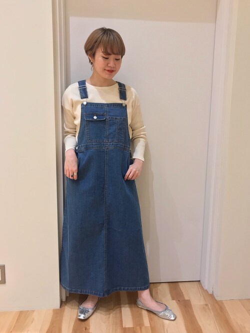 ハンナ Sm2 Keittio イオンモールかほく Samansa Mos2 Blueのジャンパースカートを使ったコーディネート Wear