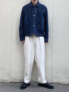 「REPRODUCTION OF FOUND（リプロダクションオブファウンド）の【REPRODUCTION OF FOUND】EX GERMAN TRAINER（スニーカー）」を使った、TＥnさん（メンズ・175cm）の冬コーディネート