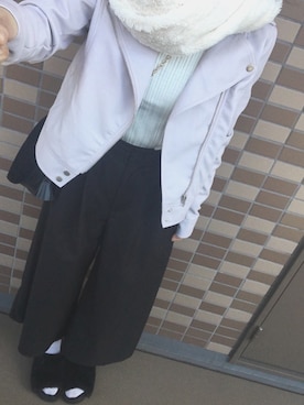 「one after another NICE CLAUP（ワンアフターアナザーナイスクラップ）のアイテム（ハンチング/ベレー帽）」を使った、Sさん（レディース・154cm）の冬コーディネート
