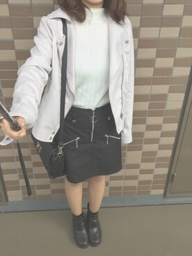 「one after another NICE CLAUP（ワンアフターアナザーナイスクラップ）のアイテム（ハンチング/ベレー帽）」を使った、Sさん（レディース・154cm）の冬コーディネート