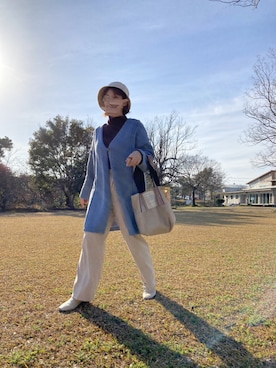「frames RAY CASSIN（フレームスレイカズン）のアイテム（パンツ）」を使った、tuki731さん（レディース・157cm）の冬コーディネート