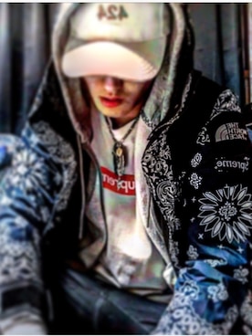 「northface」｜「アイテム（アクセサリー）」を使った、SHOGO.Uさん（メンズ・185cm）の冬コーディネート