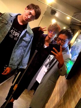 「LouisVuitton」｜「アイテム（デニムジャケット）」を使った、SHOGO.Uさん（メンズ・185cm）の冬コーディネート