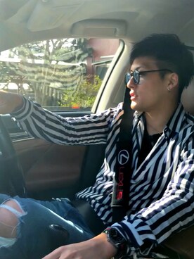 「Saint Laurent」｜「アイテム（腕時計）」を使った、SHOGO.Uさん（メンズ・185cm）の春コーディネート