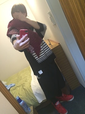 「TOMMY（トミー）のアイテム（スニーカー）」を使った、しゅんちゃんさん（メンズ・171cm）の冬コーディネート