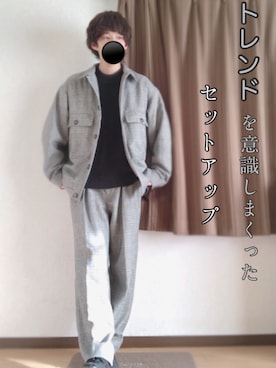 「ニコアンド」｜「アイテム（ミリタリージャケット）」を使った、なおやさん（メンズ・175cm）の冬コーディネート