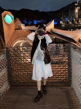 「MARNI（マルニ）のアイテム（シューズ）」を使った、sさん（レディース・158cm）の秋コーディネート