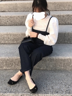 「COCO DEAL（ココディール）のアイテム（オールインワン・サロペット）」を使った、rei♡さん（レディース・150cm）の春コーディネート
