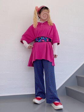 「SPINNS(スピンズ)のアイテム(シュシュ)」を使った、🦄まよねーず🦄さん(レディース・147cm)の春コーディネート