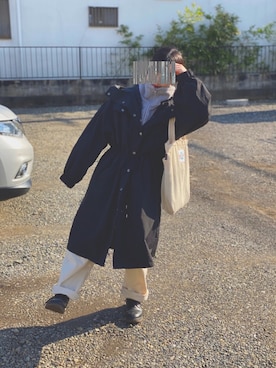 「MERLOT（メルロー）のアイテム（その他アウター）」を使った、（株）カステラさん（レディース・155cm）の春コーディネート