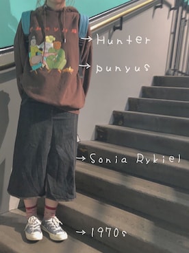 「SONIA RYKIEL（ソニアリキエル）のアイテム」を使った、Allegraさん（レディース・160cm）の秋コーディネート