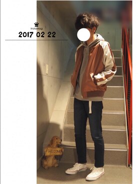 「NANO universe（ナノユニバース）のアイテム（腕時計）」を使った、ゆまる*さん（メンズ・176cm）の冬コーディネート