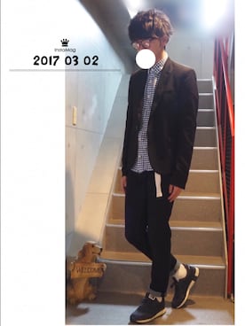 「NANO universe（ナノユニバース）のアイテム（腕時計）」を使った、ゆまる*さん（メンズ・176cm）の春コーディネート