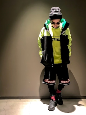 「DIESEL（ディーゼル）のアイテム（ナイロンジャケット）」を使った、kooook1さん（メンズ・173cm）の春コーディネート