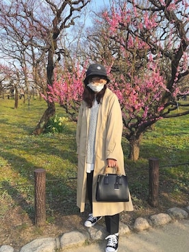 「Samansa Mos2（サマンサ モスモス）のアイテム（トレンチコート）」を使った、mさん（レディース・154cm）の冬コーディネート