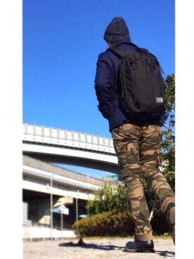 ピーコートを使った バックパック のメンズ人気ファッションコーディネート Wear