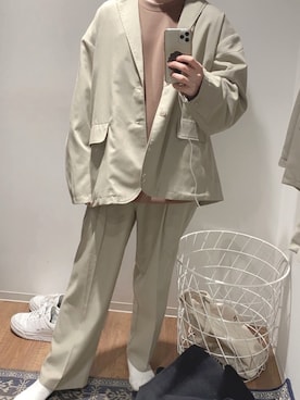 「HALHAM（ハルハム）のアイテム（ジャケット/アウター）」を使った、じーんさん（メンズ・163cm）の冬コーディネート