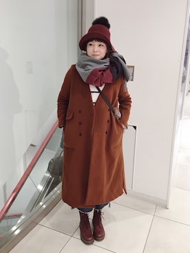 「ONCE UPON A TIME（ワンス　アポン　ア　タイム）のアイテム（ジャケット/アウター）」を使った、Lauraさん（レディース・163cm）の冬コーディネート
