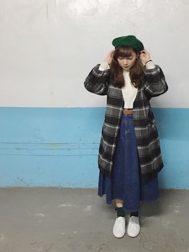 「skirt」｜「アイテム（レインシューズ）」を使った、Lauraさん（レディース・163cm）の春コーディネート