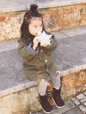 ☺︎tiiina☺︎さん（キッズ・90cm）の冬コーディネート