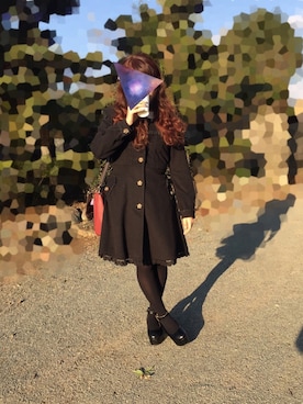 「axes femme（アクシーズファム）のアイテム（その他アウター）」を使った、みい＠さん（レディース・150cm）の冬コーディネート