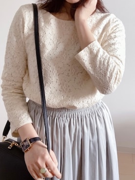 「DAISO（DAISO）のアイテム（リング）」を使った、sakuratears1125さん（レディース・156cm）の春コーディネート