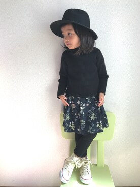 「H&M（エイチ・アンド・エム）のアイテム（ワンピース/ドレス）」を使った、chalidaiさん（キッズ・100cm）の春コーディネート