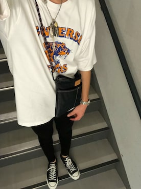 「UNIQLO（ユニクロ）のWOMEN ウルトラストレッチジーンズ（デニムパンツ）」を使った、𓆉𝑅𝑌𝑈𝐻𝑂𓆉さん（メンズ・180cm）の夏コーディネート