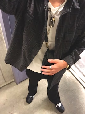 「スリット」｜「アイテム（アナログ腕時計）」を使った、𓆉𝑅𝑌𝑈𝐻𝑂𓆉さん（メンズ・180cm）の秋コーディネート