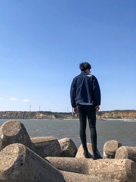 「UNIQLO（ユニクロ）のWOMEN ウルトラストレッチジーンズ（デニムパンツ）」を使った、𓆉𝑅𝑌𝑈𝐻𝑂𓆉さん（メンズ・180cm）の春コーディネート