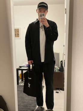 「CONVERSE TOKYO（コンバーストウキョウ）のアイテム（バッグ）」を使った、𓆉𝑅𝑌𝑈𝐻𝑂𓆉さん（メンズ・180cm）の春コーディネート