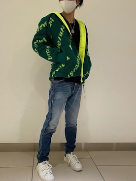 「みどり」｜「アイテム（ジャケット/アウター）」を使った、Haruさん（メンズ・170cm）の冬コーディネート