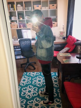 「Have a good time（ハバグッタイム）のアイテム（パーカー）」を使った、Shin Akatsukaさん（メンズ・175cm）の冬コーディネート