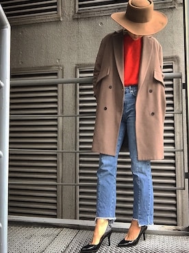 「REZOY（リゾイ）のアイテム」を使った、R&E_REZOY本部staffさん（レディース・162cm）の冬コーディネート