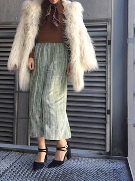 「REZOY（リゾイ）のアイテム」を使った、R&E_REZOY本部staffさん（レディース・162cm）の冬コーディネート