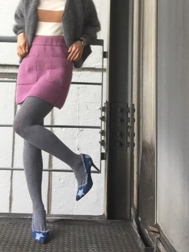 「REZOY（リゾイ）のアイテム」を使った、R&E_REZOY本部staffさん（レディース・162cm）の冬コーディネート