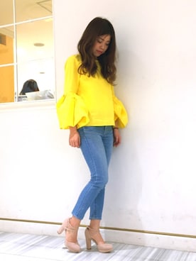 「REZOY（リゾイ）のアイテム」を使った、R&E_REZOY本部staffさん（レディース・157cm）の春コーディネート