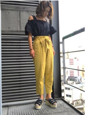 「REZOY（リゾイ）のアイテム」を使った、R&E_REZOY本部staffさん（レディース・162cm）の春コーディネート