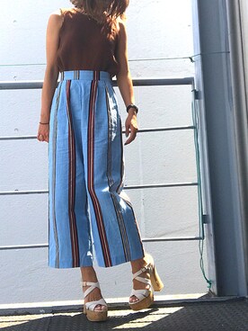 「R&E（アールアンドイー）のアイテム（サンダル）」を使った、R&E_REZOY本部staffさん（レディース・162cm）の春コーディネート