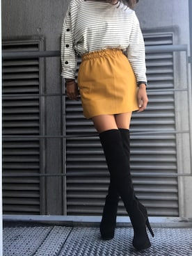 「R&E（アールアンドイー）のアイテム」を使った、R&E_REZOY本部staffさん（レディース・162cm）の秋コーディネート