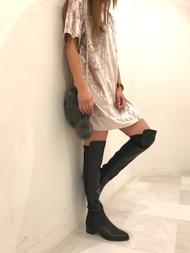 「REZOY（リゾイ）のアイテム（ブーツ）」を使った、R&E_REZOY本部staffさん（レディース・156cm）の秋コーディネート
