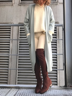 「REZOY（リゾイ）のアイテム（ブーツ）」を使った、R&E_REZOY本部staffさん（レディース・162cm）の秋コーディネート