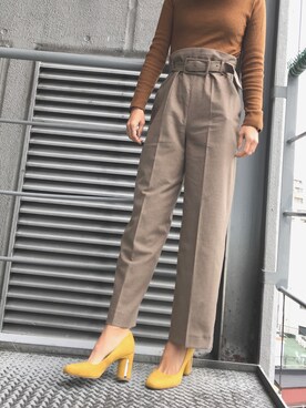 「REZOY（リゾイ）のアイテム」を使った、R&E_REZOY本部staffさん（レディース・162cm）の冬コーディネート