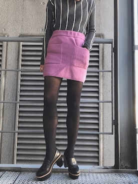 「厚底」｜R&E_REZOY本部staffさん（レディース・162cm）の冬コーディネート