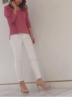 「ピンクベージュ」｜R&E_REZOY本部staffさん（レディース・160cm）の冬コーディネート