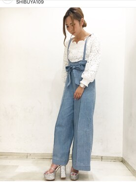 「R&E（アールアンドイー）のアイテム（サンダル）」を使った、R&E_REZOY本部staffさん（レディース・157cm）の春コーディネート