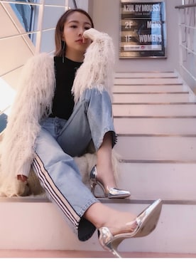 「R&E（アールアンドイー）のアイテム」を使った、R&E_REZOY本部staffさん（レディース・158cm）の春コーディネート