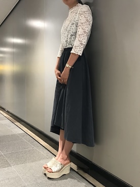 「REZOY（リゾイ）のアイテム」を使った、R&E_REZOY本部staffさん（レディース・165cm）の春コーディネート