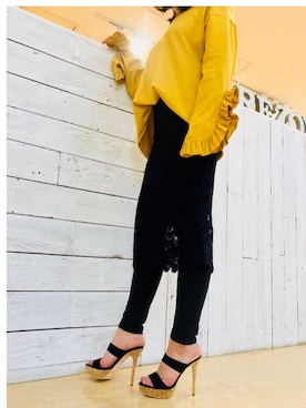 「R&E（アールアンドイー）のアイテム（サンダル）」を使った、R&E_REZOY本部staffさん（レディース・162cm）の春コーディネート