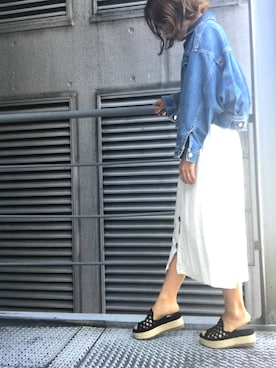 「REZOY（リゾイ）のアイテム」を使った、R&E_REZOY本部staffさん（レディース・162cm）の春コーディネート